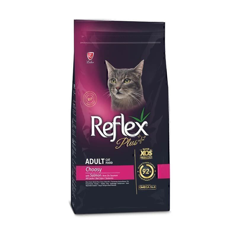 غذای خشک گربه رفلکس پلاسChoosyبا طعم ماهی سالمونReflex Plus Choosy Adult Cat Food