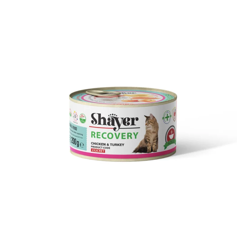 کنسرو ریکاوری شایر گربه با طعم مرغ و بوقلمون