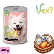 کنسرو پته ای توله سگ وکسی مرغ و شیر خشک 400 گرم پک 8 عددی