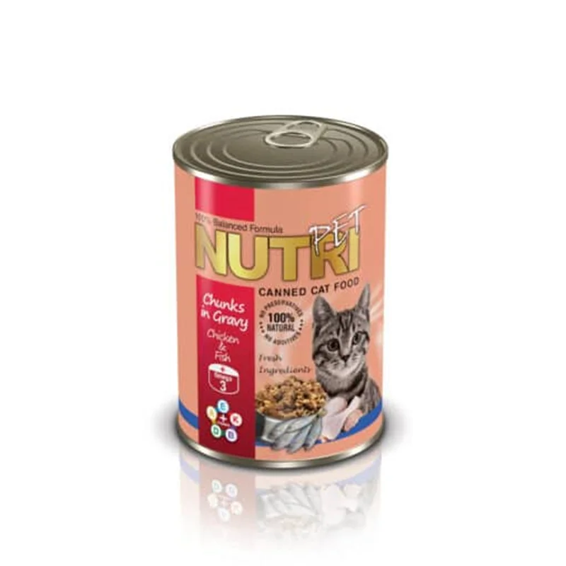 کنسرو نوتری پت گربه با طعم مرغ و ماهی