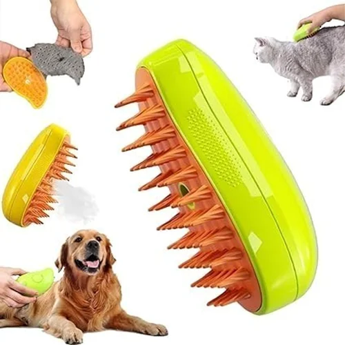 برس و ماساژور بخار دارشارژی سگ و گربه