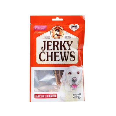 تشویقی سگ چارلی  تکه ای jerky chews با طعم بیکن