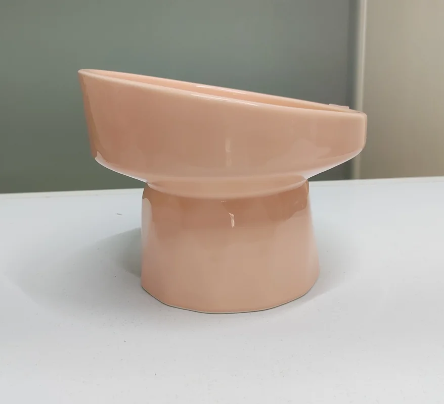 ظرف آب و غذا سرامیکی سگ و گربه ژوانیت مدل پیرامید نیمه ماگ